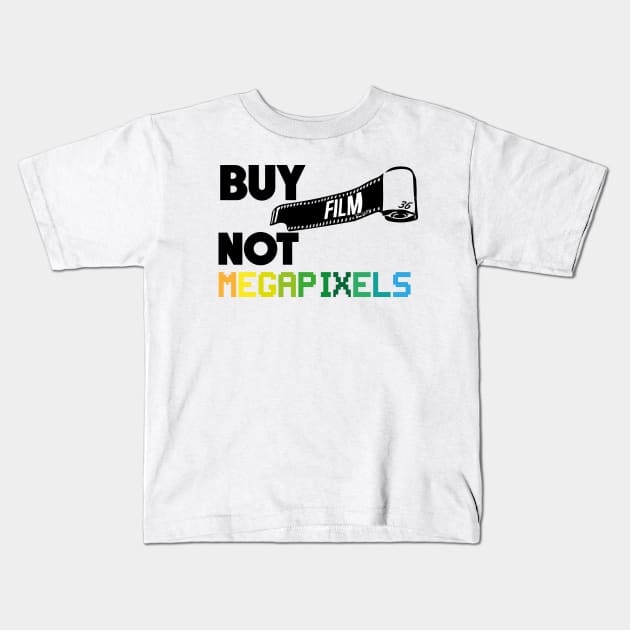 Buy Film Not Megapixels Kids T-Shirt by JurassicArt